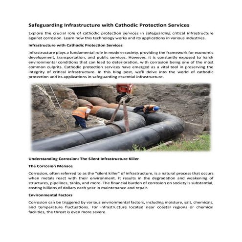 Understanding the Key Components of a Cathodic Protection System | PDF