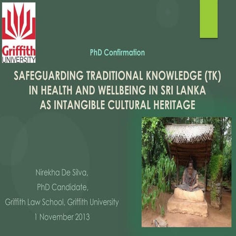 Safeguarding Traditional Knowledge in Health and Wellbeing in Sri Lanka as In...