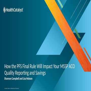 How the PFS Final Rule Will Impact Your MSSP ACO Quality Reporting and Savings