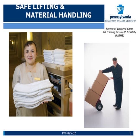 Safe Lifting Material Handling to zero accident .ppt