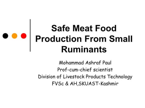 FOOD SAFETY MANAGEMENT SYSTEM PPT. | PPT