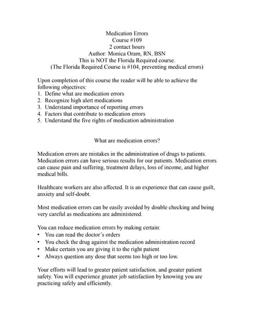 Safe medication admin
