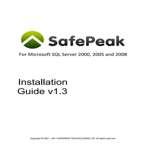 SafePeak Installation guide