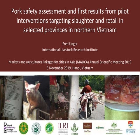 Pork safety assessment and first results from pilot interventions targeting s...