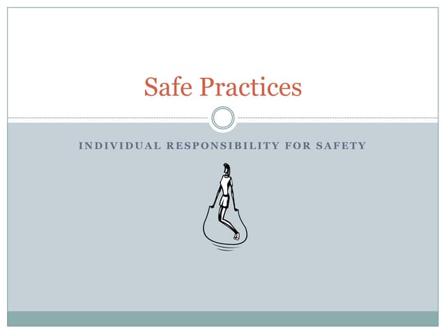 General safe work practices | PDF