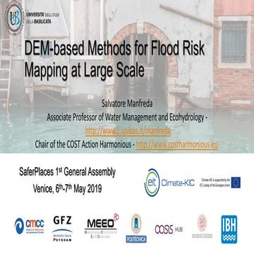 DEM-based Methods for Flood Risk Mapping at Large Scale
