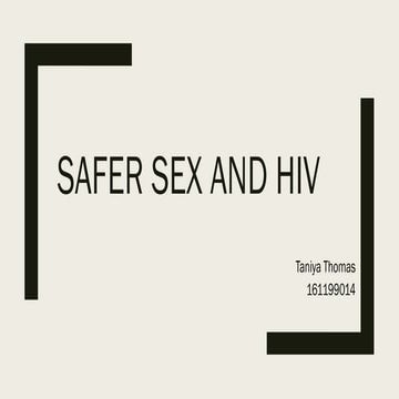 Safer sex and hiv