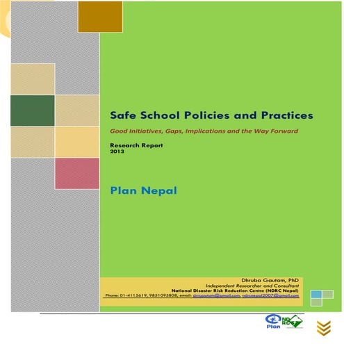 Safe school policies and practices in Nepal