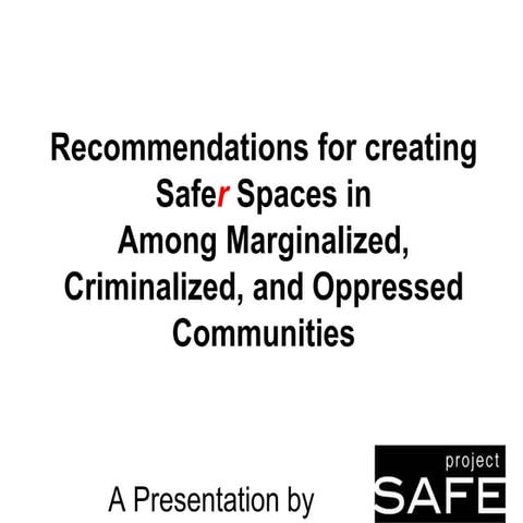 How Law Enforcement can create Safe(r) Spaces for Sex Workers and Others for ...