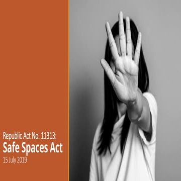 Safe Spaces Act (Gender-Based Sexual Harassment)
