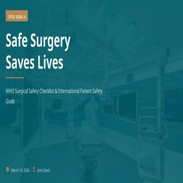 Surgical safety checklist | PPT