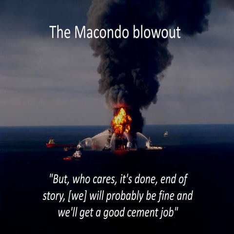 The Macondo blowout