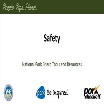 Safe Pig Handling | PPTX
