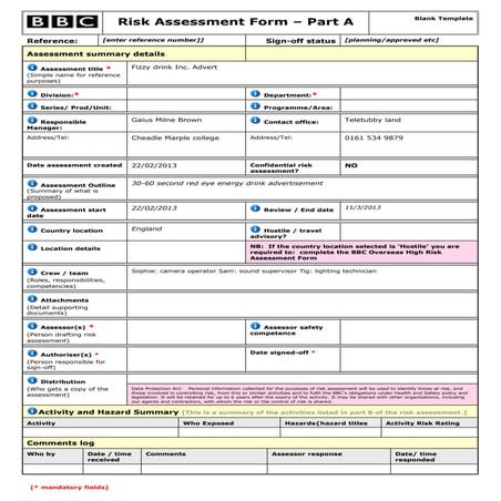 Travel Risk Assessment Summary and Prompt Sheets | PDF