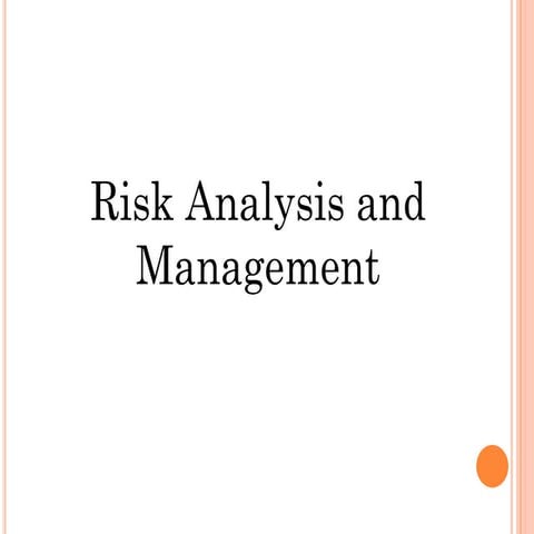 Risk Analysis & Management | Gaurav Singh Rajput 