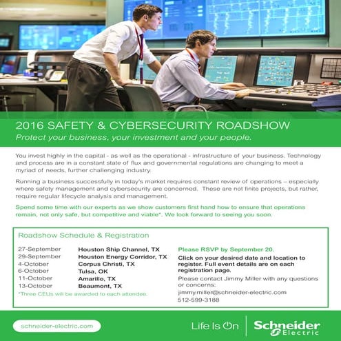 Safety and Cybersecurity Roadshow US 2016