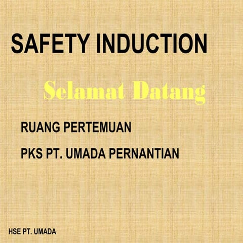 Safety briefing pt. umada