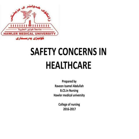 Safety concern IN HEALTH CARE