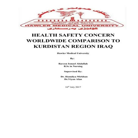 Safety concern in heallth sysytem of kurdistan 