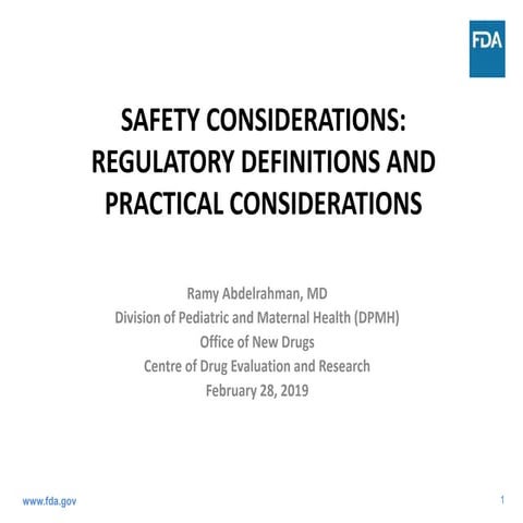 Safety Considerations Regulatory Definitions and Practical ... image.