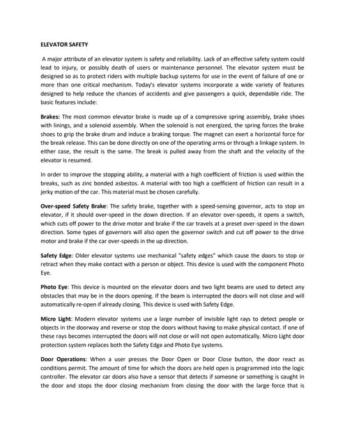 ELEVATOR RESCUE AWARENESS OSHA & ASME COMPLIANT | PPTX