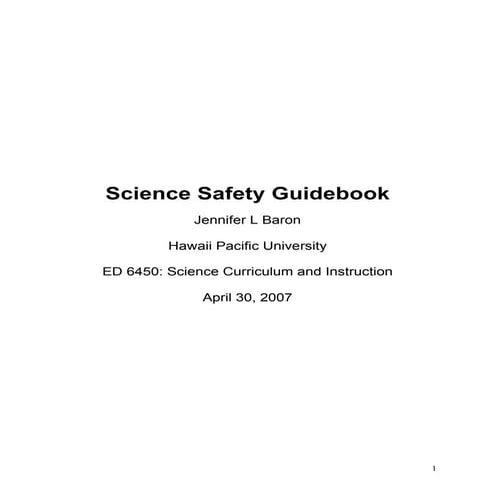 Science Safety Guidebook