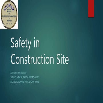 Safety in construction site