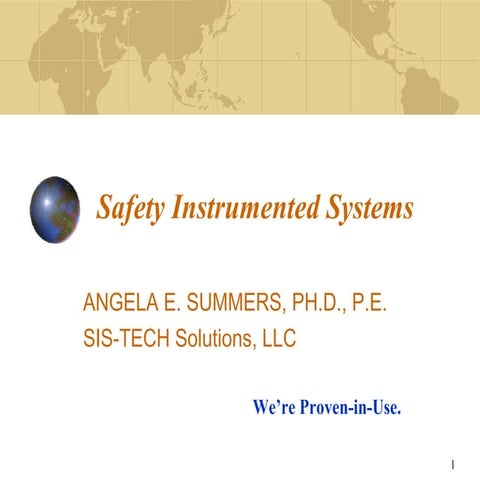 Safety instrumented systems angela summers 