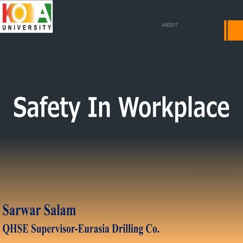 Safety in working place