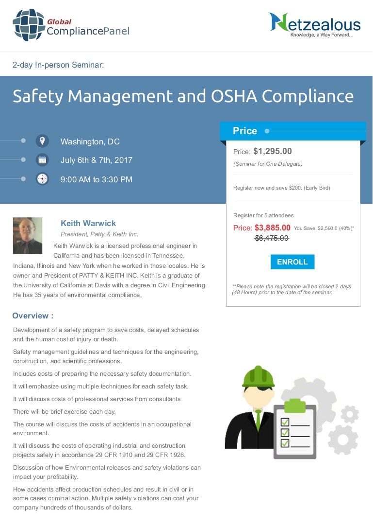 Safety management and osha compliance