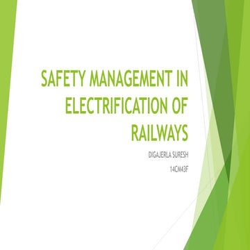 Safety management in electrification of railways