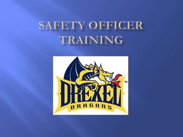 Club Sport Safety officer training updated 17'