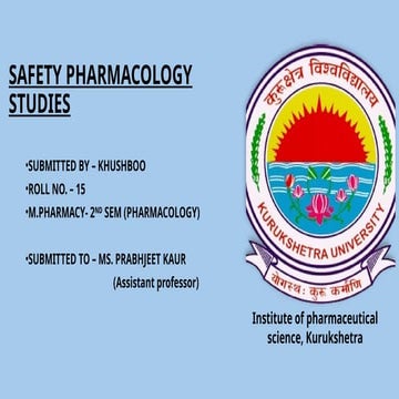 SAFETY PHARMACOLGY STUDIES in drug discovery