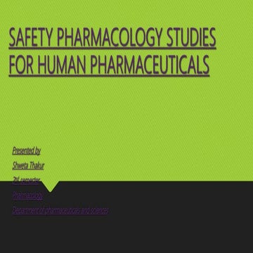 Safety pharmacology