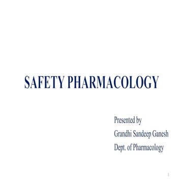 Safety pharmacology