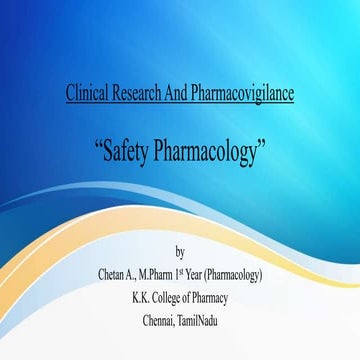 Safety Pharmacology | General Consideration | Safety Pharmacology Studies | G...