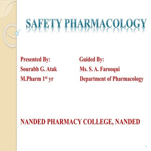 Safety pharmacology