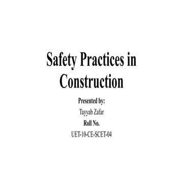 Safety practice ( SWEDISH COLLEGE OF ENGINEERING WAHCANTT)