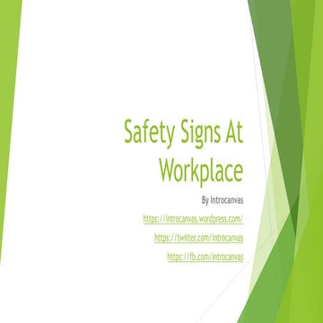 Safety Signs At Workplace