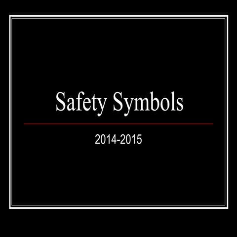 Safety symbols for labs in the science classroom