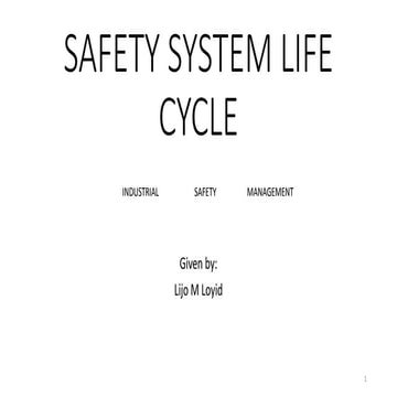 Safety system life cycle