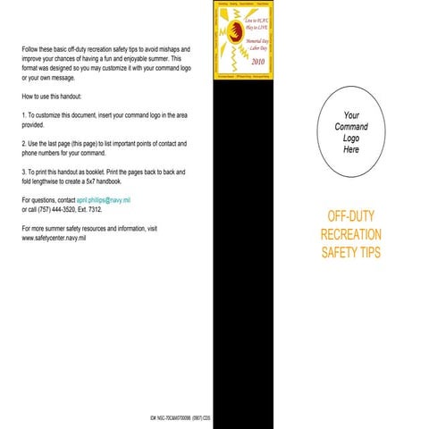 Safety tips recreation_2010