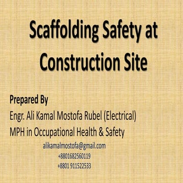 Scaffolding safety at construction site