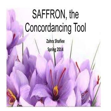 Saffron, the Concordancing Tool