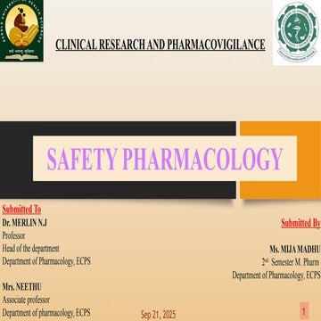 safety pharmacology studies and core studies