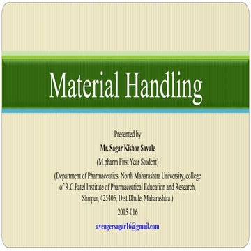 Material Handling | PPTX