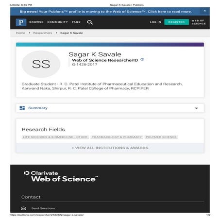 Sagar K Savale _ Publons.pdf