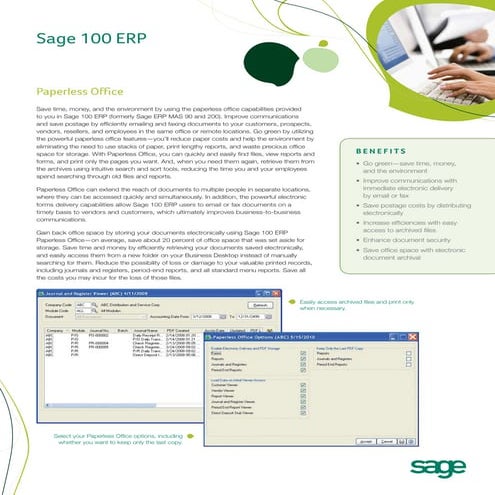 Sage 100 - Paperless Office