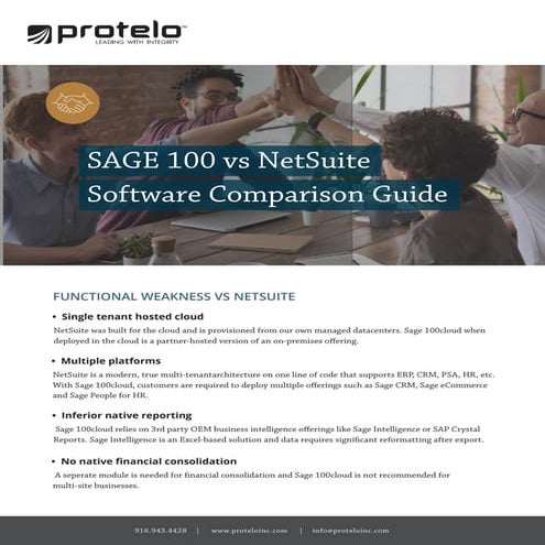 Oracle NetSuite Sage Dynamics Side By Side Comparison Guide