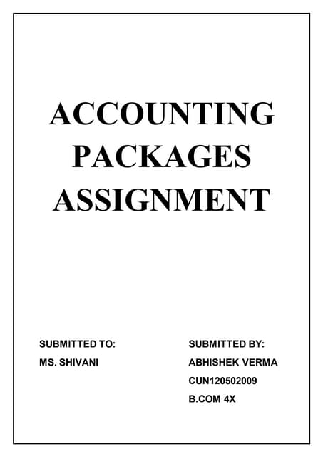 Accounting Packages